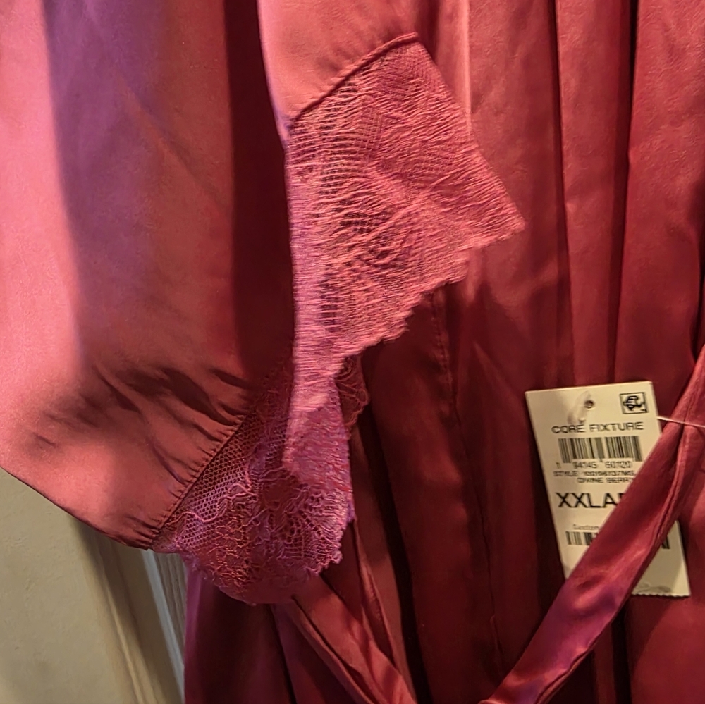 INC International Concepts Pink Lace Robe - Picture 5 of 5